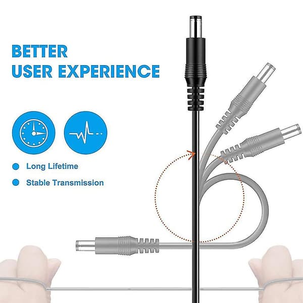USB til DC Kabel Universal USB til DC Opladningskabel med 10 Udskiftelige Stikforbindelser Ada