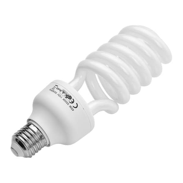 Andoer Spiral Lysrør 45W 5500K Daglys E27 Sokkel Energibesparende for Studiofotografering
