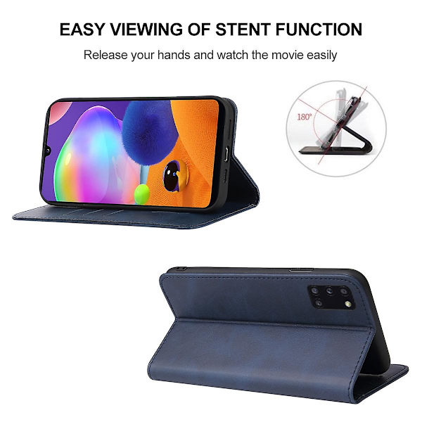Magnetiskt stängbart läderfodral för Samsung Galaxy A31