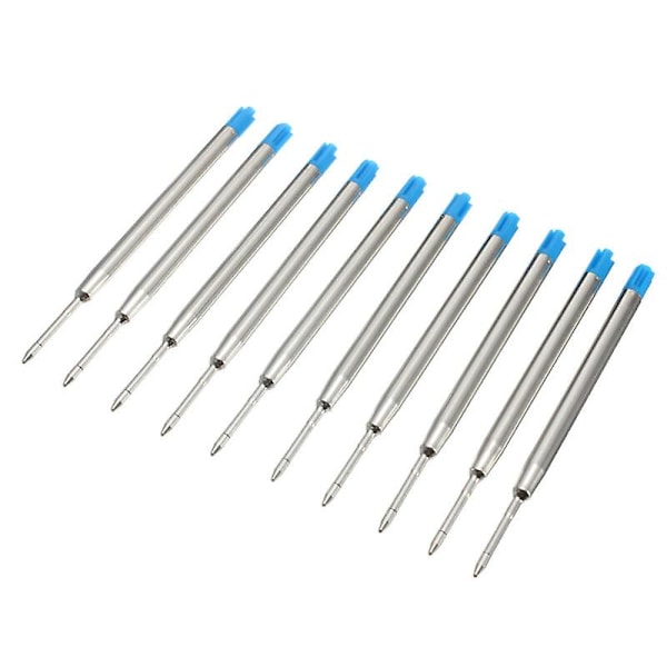 10 stk Blå Kuglepenpatroner Udskiftning Medium Standard Til Parker Stil Blæk