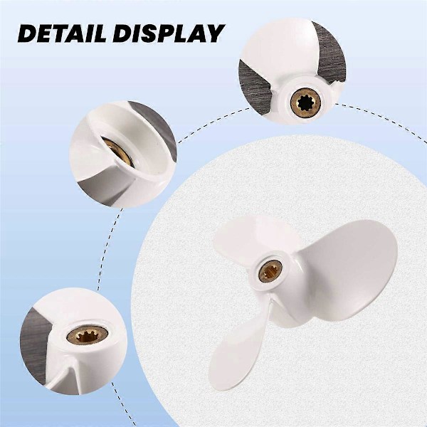 7 1/2X7 For 4Hk 5Hk 6Hk For Yamaha 9 Tanns Spline Aluminium Propeller Utenbords Båtmotorer Marine Pr