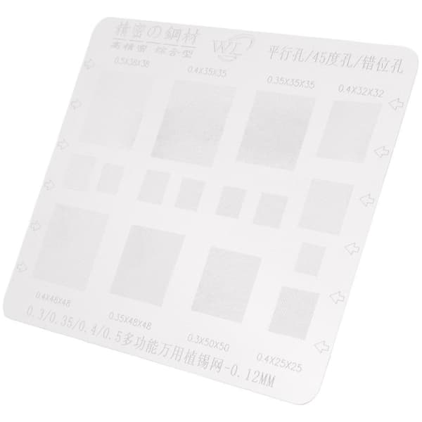 Multifunksjons BGA Stencil 0.3/0.35/0.4/0.5/Parallel/45 Graders Hull Universal Loddemal BGA Re