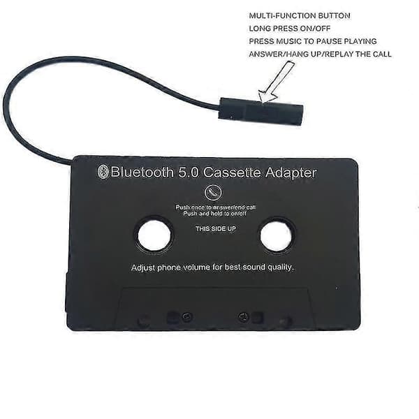 Bluetooth 5.0 Kassettadapter for smarttelefoner og bil-CD-spillere