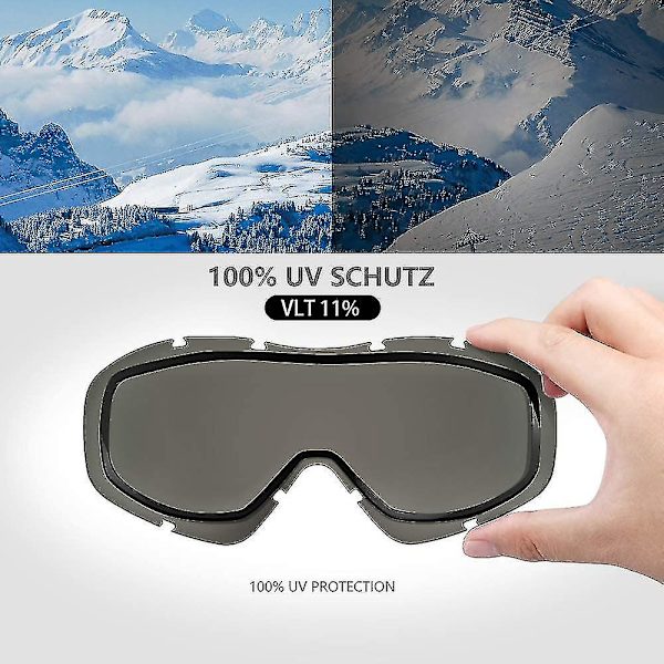 Skibriller Otg - Skibriller/Snowboardglasögon För Män, Kvinnor & Ungdom - 100% UV-Skydd