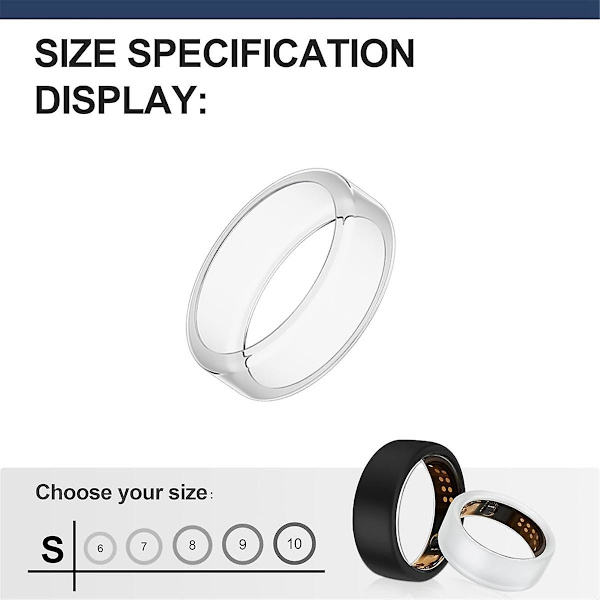 Silikon Ringbeskytter til Ring, 3-pak Elastisk Ringdæksel til Ring Gen 3 til Træning (S (6/7/