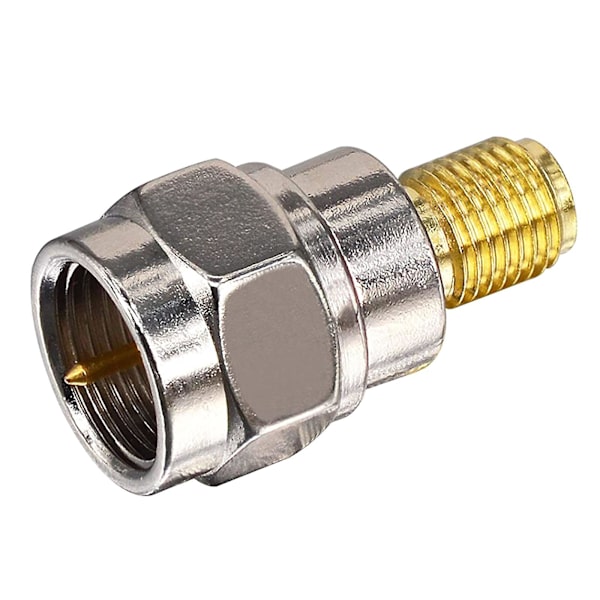 F Han til Sma Hun Stik F til Sma Stikkontakt Guldbelagt Messing Lige Koaksial Rf Adapter Stik Tilbehør