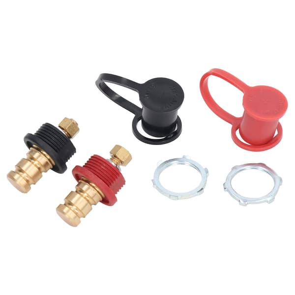 2 st Batteriladdare Post Kit 20mm Stud Cap Bil Rv Lastbil Laddningspåle Jumper Terminal Svart Röd
