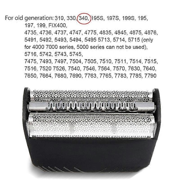 Erstatnings barbermaskine folieskærerblad 30B til BRAUN 330 199 197S-1 195S-1 4845 4745 5743 7516 7475 74