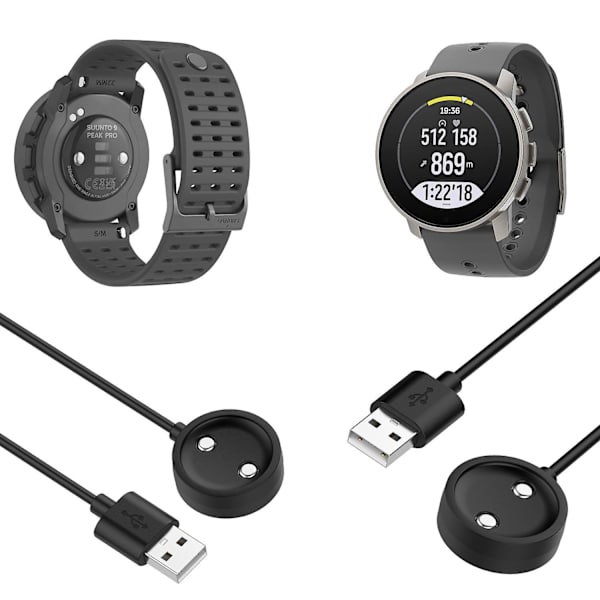 Laddningsdocka för SUUNTO 9 Peak Pro/Suunto Vertical Smart Watch USB-laddare Bärbar 1m Laddningskabel med magnetisk sond