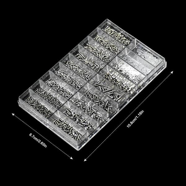 Glasögon Reparationsverktyg Kit 1000st Glasögonskruvar och Mutter Sortiment