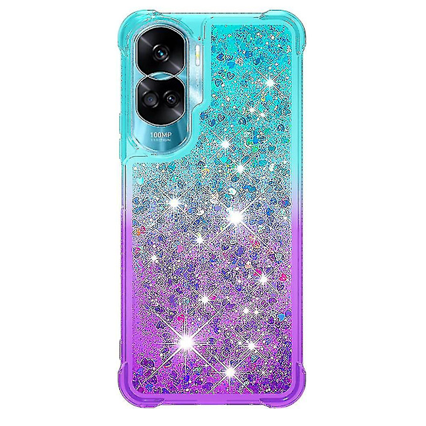 Gradientti-iskuja kestävä suojakotelo Honor 90 Lite 5G:lle, TPU-liikkuva glitter-puhelimen kotelo