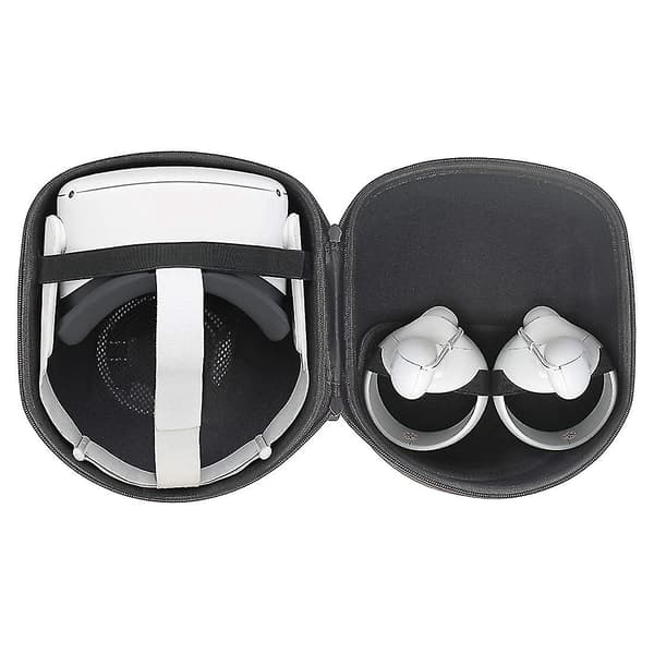 Bärbar Förvaringsväska för VR-headset Stötsäker Virtual Reality Reseväska, Svart