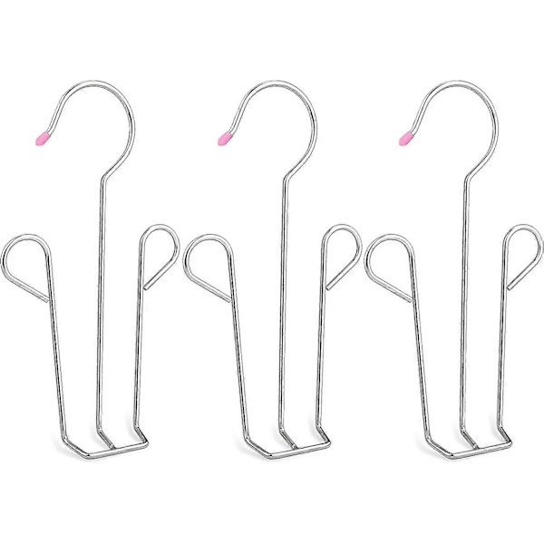 3-pack Skohängare i Rostfritt Stål, Multifunktionell Dubbelkrokdesign, Skotork för Avfuktning av Läderskor