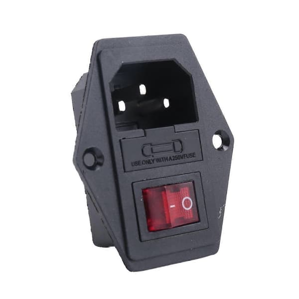 3-benet IEC320 C14 Indgangsmodul Stik Sikring Kontakt Han Strømstik 10A 250V