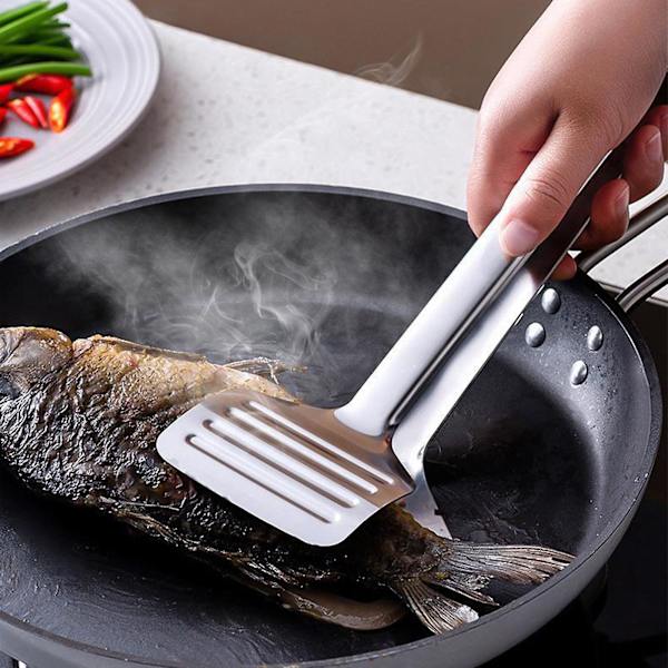 Non-Stick Køkkenspatel Fiskestøvle Højvarme Kogeudstyr Ideelt Køkkenudstyr Til Fisk Æg Pandekager Kød Vendespatel Tænger Stegning Fisk Tænger FLYE3168