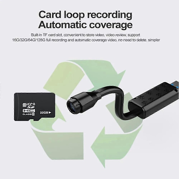 HD Mini USB -kamera Reaaliaikainen valvonta Wifi DV IP -kamera AI Ihmisen tunnistus Loop