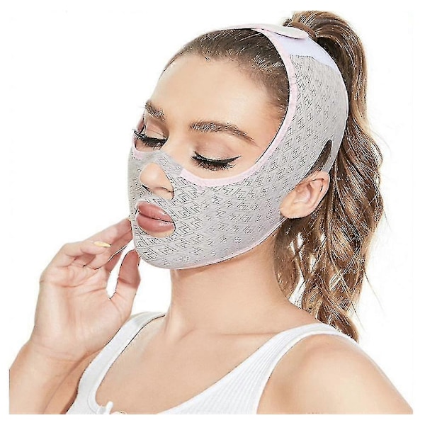 Skjønnhetsmaske for ansiktsforming mens du sover, V-linje ansikts slankemaske, hakestropp, ansiktsløftbelte, oppstrammende hud, skjønnhetsmasker for nakke - ya
