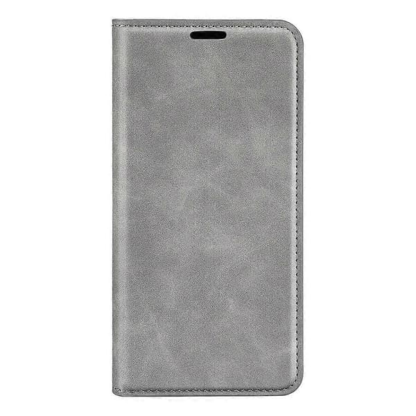 Til Oppo A5 5G Etui Hud Touch Læderpung Telefon Cover Grå