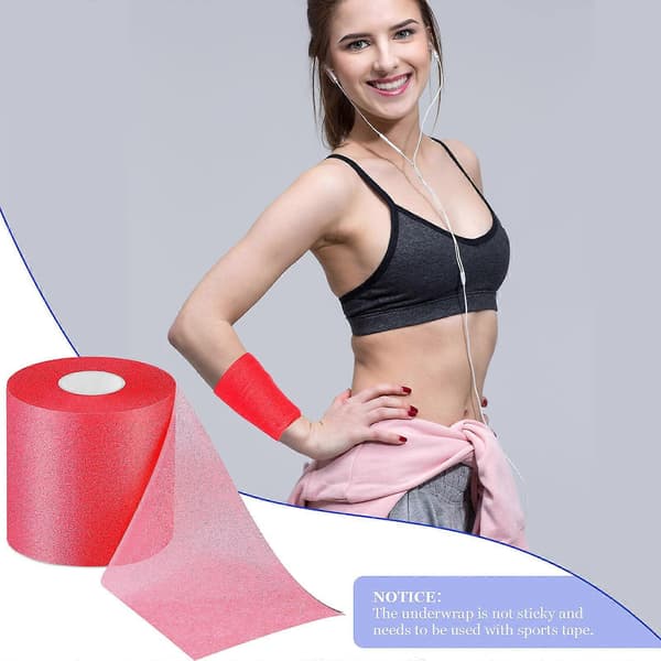 2 Rullar Prewrap Atletisk Tejp Skum Underwrap Tejp Sporttejp Skum Underwrap Bandage för Hår Handleder Armbåge