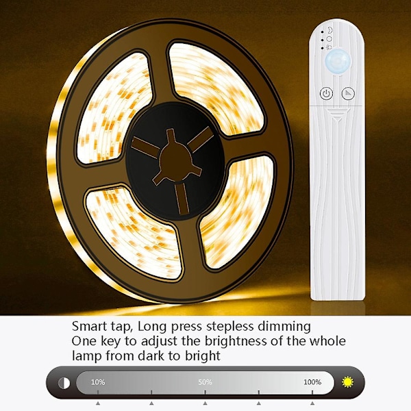 1m LED Batterilåda Ljusremsa 2700K (Varmvit)