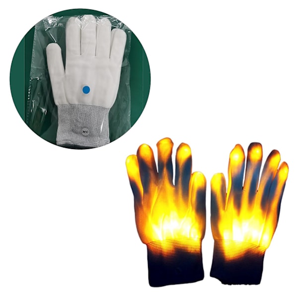 LED-handskar med 8 färger, coola blinkande handskar för jul, pojkar, gröna