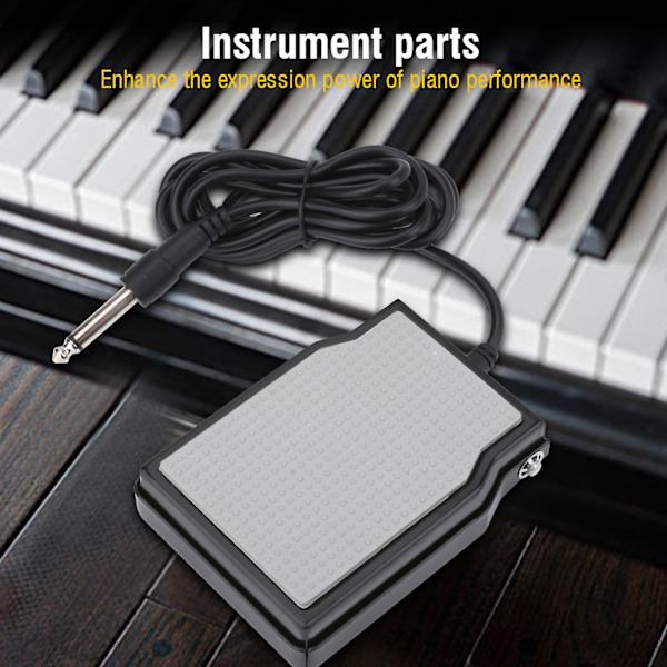 Elektronisk Keyboard Sustain Pedal Dæmper Til Digitalt Klaver Instrument Tilbehør Hvid