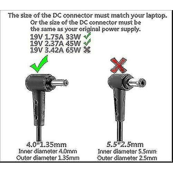 Äkta Asus bärbar datorladdare 19v 2.37a 45w nätadapter (4.0*1.35mm)