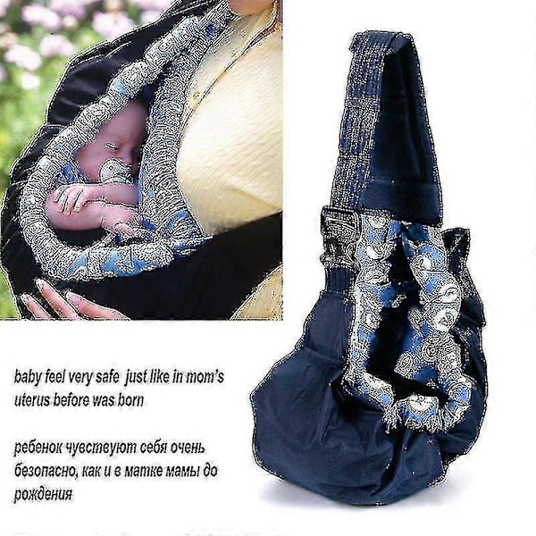 Bæresjal for barn, svøpe, ammepose, frontbæring for nyfødt spedbarn baby ringslynge ryggsekk