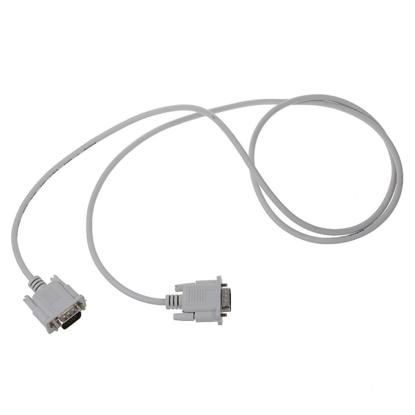 VGA DB15 hane till RS232 DB9 stift hane adapterkabel / videografisk förlängningskabel (vit, 1,5 m)