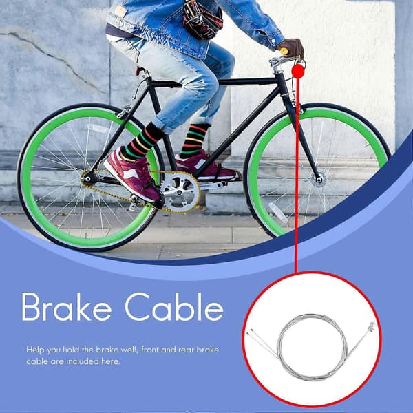 Främre Bakre Cykelbroms Kabel Wire 2 st för Cykel