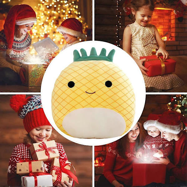 11 tum plysch ananas leksak, supersoft stoppad söt plyschdocka, mjuk plysch gosedjur kudde
