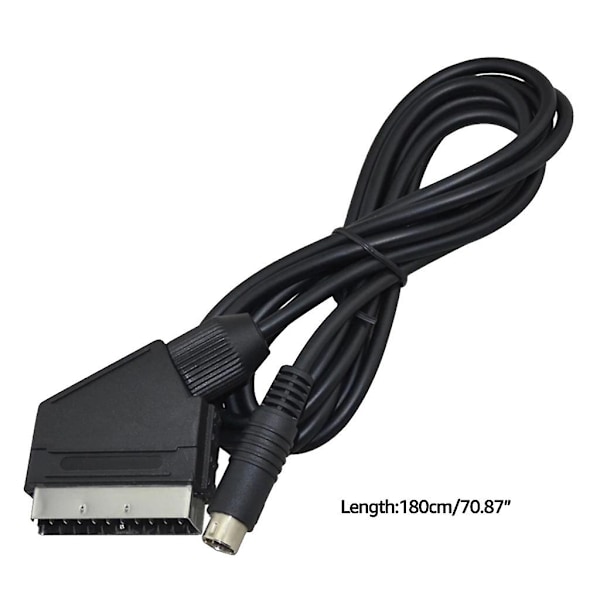 5,9ft 1,8m RGB Scart AV Kabel Ledning Udskiftning Til Sega Til Saturn Spilkonsol