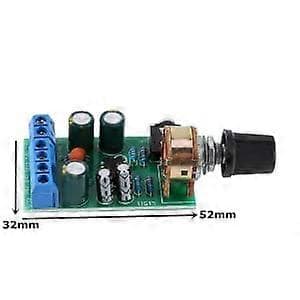 DC1.8-12V TDA2822M Lydforsterkermodul 2 Kanal AUX 3.5mm