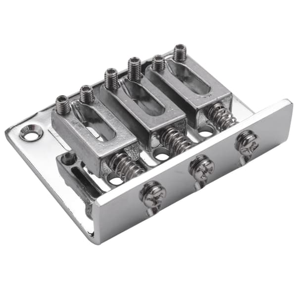 Cigar Box Gitarrdelar: 3-strängig Krom Hard-tail Justerbar Bro Silver Färg-l Hy