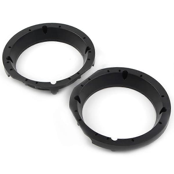 2 stk. Motorcykel 525-6 Højttaleradapterbeslagringe Sort til Harley Batwing Electra Glide ABS Plast