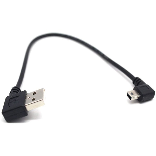 USB B-tyyppi Mini 5-napainen uros oikea/vasen kulma 90 astetta USB 2.0 uros kaapeli 30cm