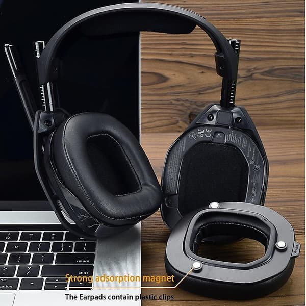 For Logitech Astro A50 Gen4 2 stk Protein Leather Øreputer 2 stk Protein Leather Øreputer