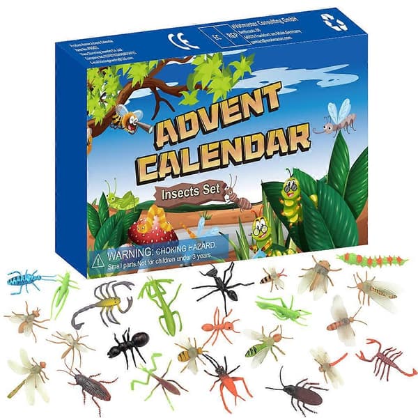 Juleinsekt Sæt Gave Blind Box Julekalender 24 Dage Digital Nedtælling Børnegaver