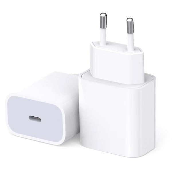 20W iPhone iPad Rask Lader Apple USB-C Strømadapter EU-plugg