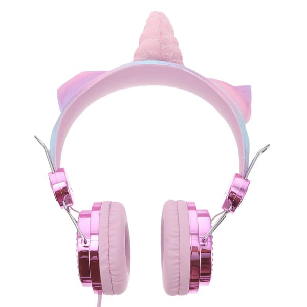 Barnens headset med mikrofon Enhörningsform Rhinestone Glitter Barnens headset