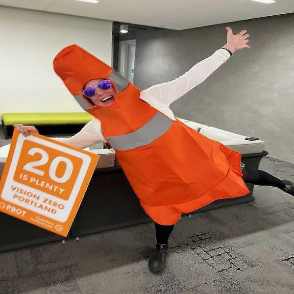 Trafikkon-dräkt för rollspel, cosplay och temafester