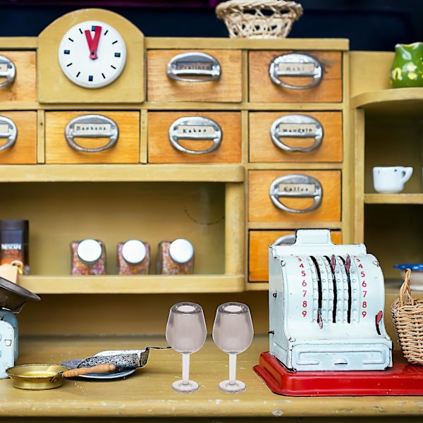 10 st miniatyrdockhus vinglas barn dockhus kök leksaker dockhus tillbehör