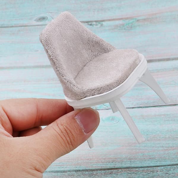 1/12 Dukkehust Miniatyr Møbler Tre Mini Stoler Modell Dekorasjon