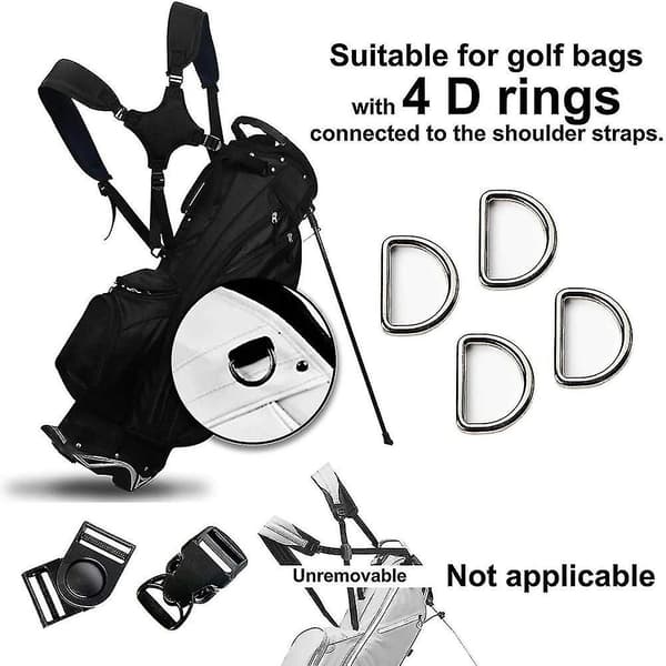 Bærbar Golf Skulderstropp Golfbag Stropp Erstatning Komfort Skulder Justerbar Stropp Golfbag