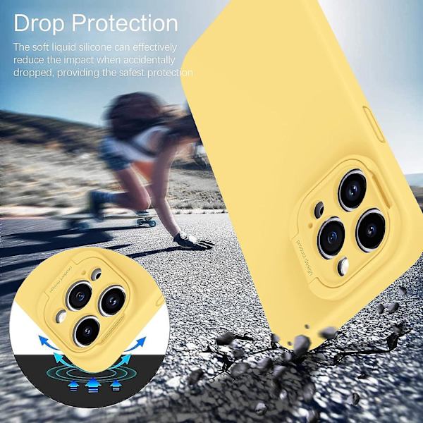 Iphone 14 Pro Max Fodral, Iphone 14 Pro Max Fodral [kompatibel med Magsafe][stöd för bil] Slim-fit flytande silikon kameraskydd stativfodral för Ip