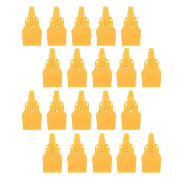 20x Flat Vind Jet Luftblåser Luftdyser Spray 3 Hull 1/4\" Bspt Gul