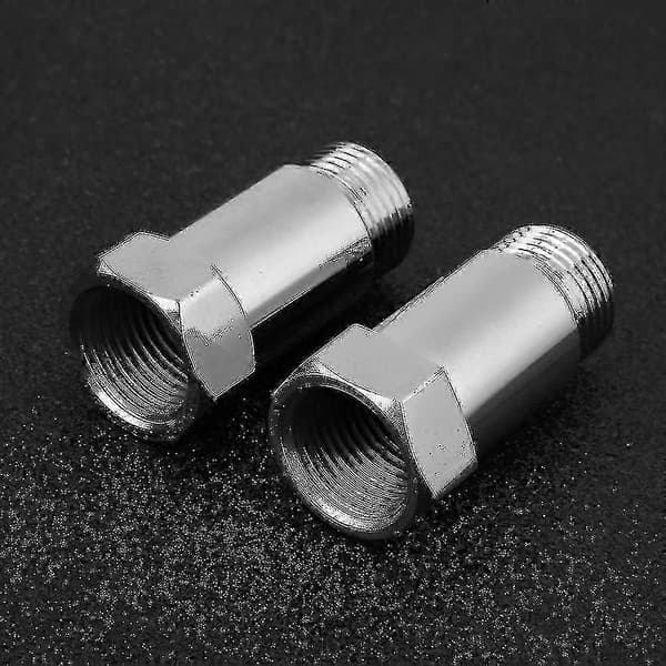 2 stk. 45 mm M18*1,5 Check Engine Light Eliminator Adapter O2 Ilt Sensor Forlænger Spacer Sølv s202412121140