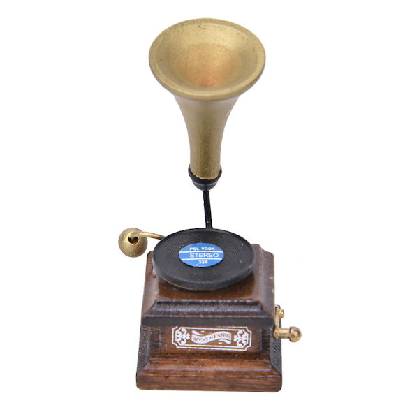 1:12 Retro Brown Levy soitin Nukkekodin Kompakti - Nukkekoti Koriste-Tarvikkeet