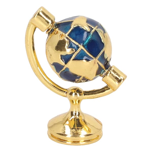 Dukkehust Mini Globe Metal Model Robust Glansful Eksklusiv til Studie Møbler 1:12 Skala
