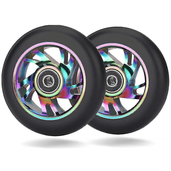 2 stk. 100mm Scooter Reservehjul med Lejer Stunt Scooter-yky